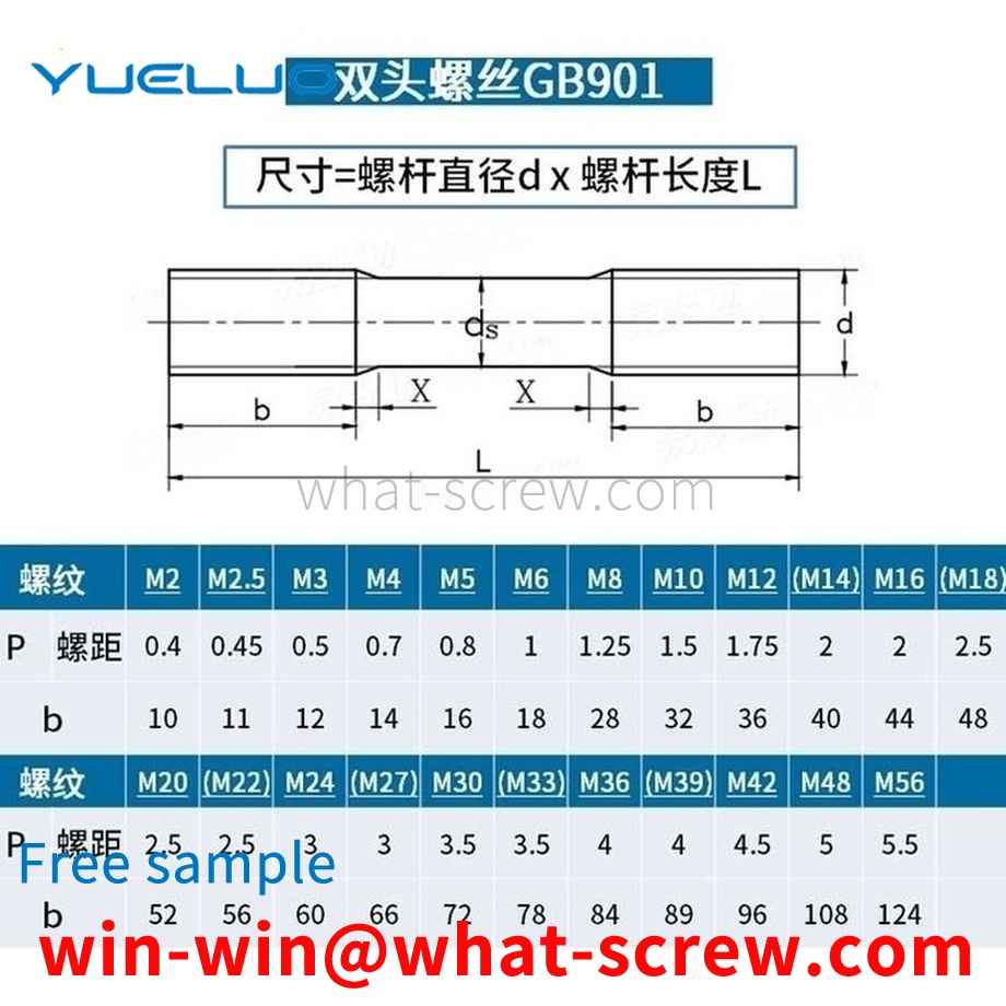 8.8グレードの両頭ねじの製造