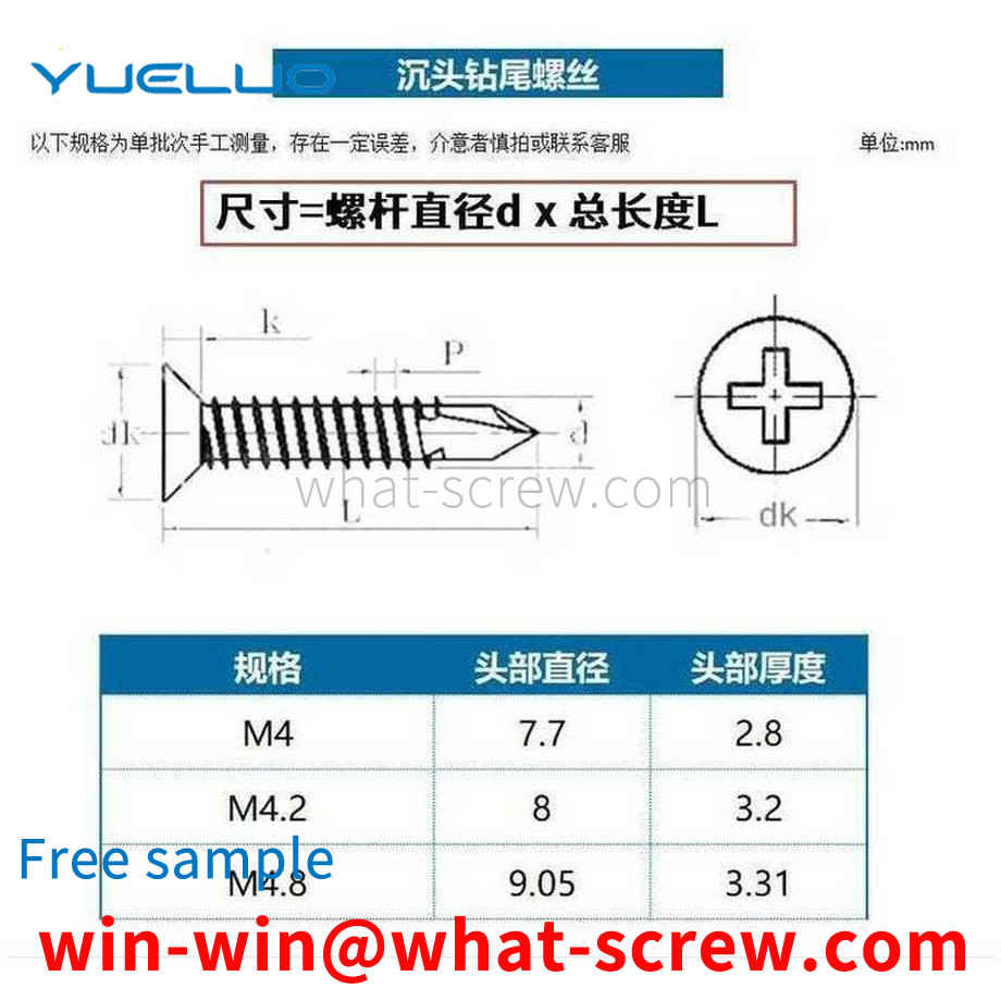 炭素鋼皿頭ドリルねじの製造