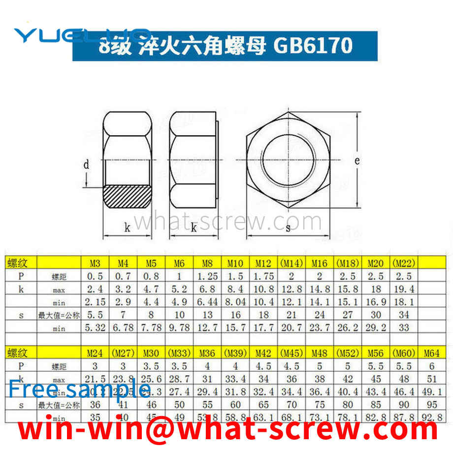 卸売炭素鋼六角ナット